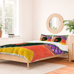 83 Oranges Fish Market Duvet Cover