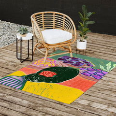 83 Oranges Fish Market Outdoor Rug