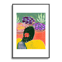 83 Oranges Fish Market Metal Framed Art Print