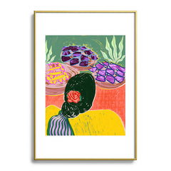 83 Oranges Fish Market Metal Framed Art Print