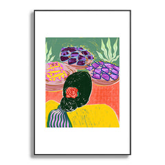 83 Oranges Fish Market Metal Framed Art Print