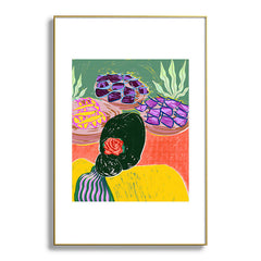 83 Oranges Fish Market Metal Framed Art Print
