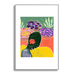 83 Oranges Fish Market Metal Framed Art Print