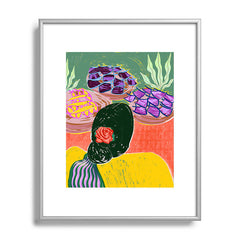 83 Oranges Fish Market Metal Framed Art Print