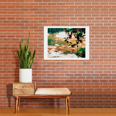 83 Oranges Flamingo Sighting Jungle Nature Art Print