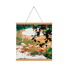 83 Oranges Flamingo Sighting Jungle Nature Art Print