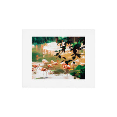 83 Oranges Flamingo Sighting Jungle Nature Art Print