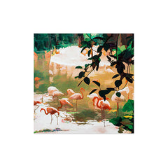 83 Oranges Flamingo Sighting Jungle Nature Art Print