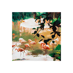 83 Oranges Flamingo Sighting Jungle Nature Art Print
