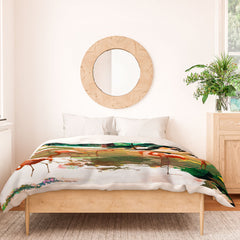 83 Oranges Flamingo Sighting Jungle Nature Duvet Cover