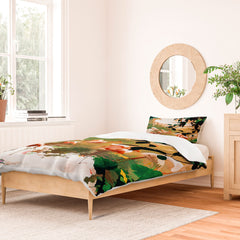 83 Oranges Flamingo Sighting Jungle Nature Duvet Cover