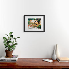 83 Oranges Flamingo Sighting Jungle Nature Framed Art Print