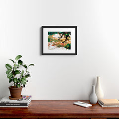 83 Oranges Flamingo Sighting Jungle Nature Framed Art Print