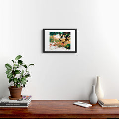 83 Oranges Flamingo Sighting Jungle Nature Framed Art Print