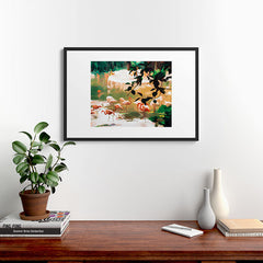 83 Oranges Flamingo Sighting Jungle Nature Framed Art Print