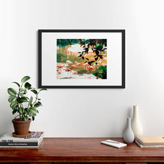 83 Oranges Flamingo Sighting Jungle Nature Framed Art Print