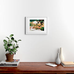 83 Oranges Flamingo Sighting Jungle Nature Framed Art Print