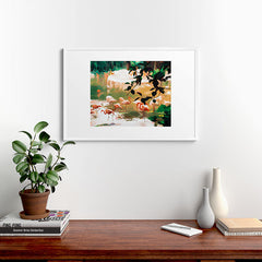 83 Oranges Flamingo Sighting Jungle Nature Framed Art Print