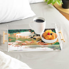 83 Oranges Flamingo Sighting Jungle Nature Acrylic Tray