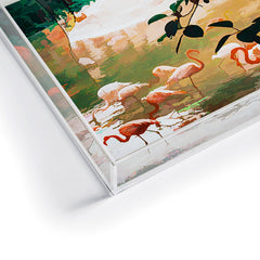 83 Oranges Flamingo Sighting Jungle Nature Acrylic Tray