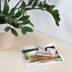 83 Oranges Flamingo Sighting Jungle Nature Acrylic Tray