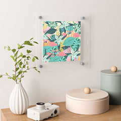 83 Oranges Flamingo Tropical Floating Acrylic Print