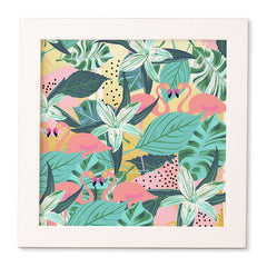 83 Oranges Flamingo Tropical Framed Wall Art