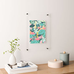 83 Oranges Flamingo Tropical Floating Acrylic Print