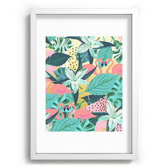 83 Oranges Flamingo Tropical Recessed Framing Rectangle
