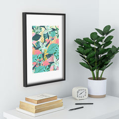 83 Oranges Flamingo Tropical Recessed Framing Rectangle
