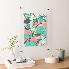 83 Oranges Flamingo Tropical Floating Acrylic Print