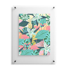 83 Oranges Flamingo Tropical Floating Acrylic Print