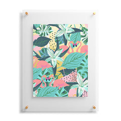 83 Oranges Flamingo Tropical Floating Acrylic Print