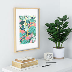 83 Oranges Flamingo Tropical Recessed Framing Rectangle