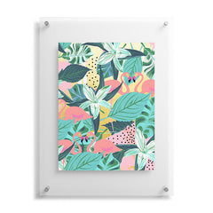 83 Oranges Flamingo Tropical Floating Acrylic Print