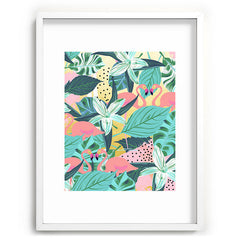 83 Oranges Flamingo Tropical Recessed Framing Rectangle