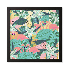 83 Oranges Flamingo Tropical Framed Wall Art