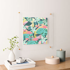 83 Oranges Flamingo Tropical Floating Acrylic Print