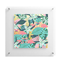 83 Oranges Flamingo Tropical Floating Acrylic Print