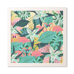 83 Oranges Flamingo Tropical Framed Wall Art