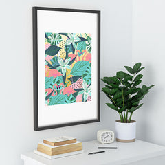 83 Oranges Flamingo Tropical Recessed Framing Rectangle
