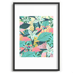 83 Oranges Flamingo Tropical Recessed Framing Rectangle