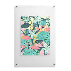 83 Oranges Flamingo Tropical Floating Acrylic Print