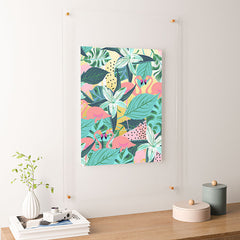 83 Oranges Flamingo Tropical Floating Acrylic Print