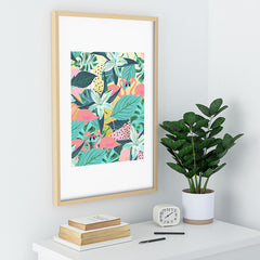 83 Oranges Flamingo Tropical Recessed Framing Rectangle