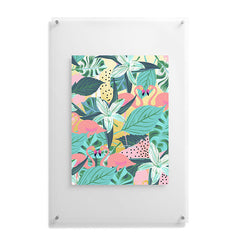 83 Oranges Flamingo Tropical Floating Acrylic Print