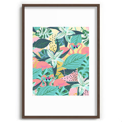 83 Oranges Flamingo Tropical Recessed Framing Rectangle