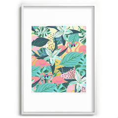 83 Oranges Flamingo Tropical Recessed Framing Rectangle
