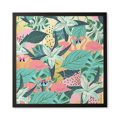 83 Oranges Flamingo Tropical Framed Wall Art