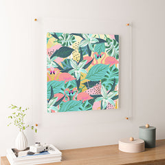 83 Oranges Flamingo Tropical Floating Acrylic Print